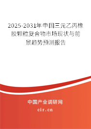 2025-2031年中國三元乙丙橡膠顆粒復合物市場現狀與前景趨勢預測報告
