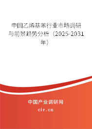 中國乙烯基苯行業市場調研與前景趨勢分析（2025-2031年）