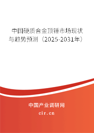 中國硬質合金頂錘市場現狀與趨勢預測（2025-2031年）