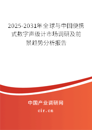 2025-2031年全球與中國便攜式數字聲級計市場調研及前景趨勢分析報告