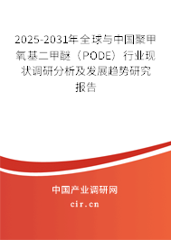 2025-2031年全球與中國聚甲氧基二甲醚（PODE）行業現狀調研分析及發展趨勢研究報告
