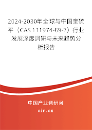 2024-2030年全球與中國奎硫平（CAS 111974-69-7）行業發展深度調研與未來趨勢分析報告