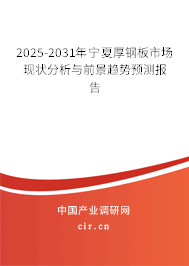 2025-2031年寧夏厚鋼板市場(chǎng)現(xiàn)狀分析與前景趨勢(shì)預(yù)測(cè)報(bào)告