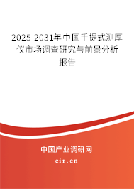 2025-2031年中國手提式測厚儀市場調查研究與前景分析報告