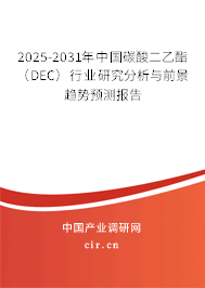 2025-2031年中國碳酸二乙酯（DEC）行業研究分析與前景趨勢預測報告