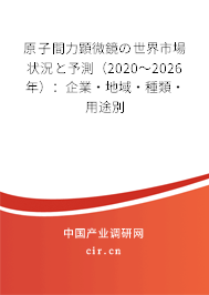 原子間力顕微鏡の世界市場狀況と予測（2020～2026年）：企業·地域·種類·用途別