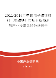 2011-2016年中國電子磁性材料（電磁鐵）市場分析預測與產業投資風險分析報告