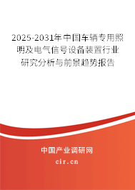 2025-2031年中國(guó)車(chē)輛專(zhuān)用照明及電氣信號(hào)設(shè)備裝置行業(yè)研究分析與前景趨勢(shì)報(bào)告