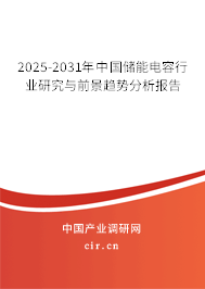 2025-2031年中國儲能電容行業研究與前景趨勢分析報告