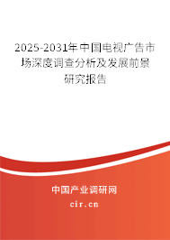 2025-2031年中國電視廣告市場深度調查分析及發展前景研究報告