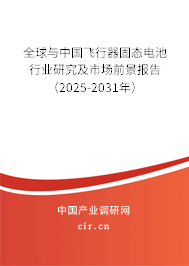 全球與中國飛行器固態電池行業研究及市場前景報告（2025-2031年）