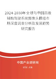 2024-2030年全球與中國高級輔助駕駛系統(tǒng)攝像頭模組市場深度調查分析及發(fā)展趨勢研究報告