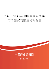 2025-2031年中國互聯網醫美市場研究與前景分析報告
