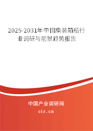 2025-2031年中國集裝箱船行業(yè)調研與前景趨勢報告