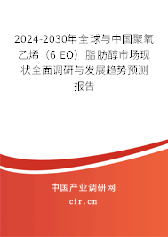 2024-2030年全球與中國聚氧乙烯（6 EO）脂肪醇市場現狀全面調研與發展趨勢預測報告