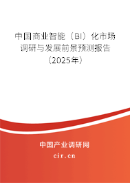 中國商業智能（BI）化市場調研與發展前景預測報告（2025年）