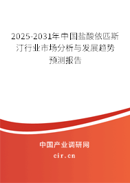 2025-2031年中國鹽酸依匹斯汀行業市場分析與發展趨勢預測報告