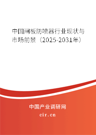 中國閘板防噴器行業現狀與市場前景（2025-2031年）