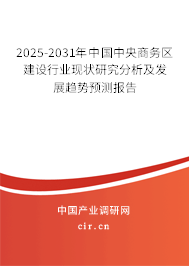 2025-2031年中國中央商務區(qū)建設行業(yè)現(xiàn)狀研究分析及發(fā)展趨勢預測報告