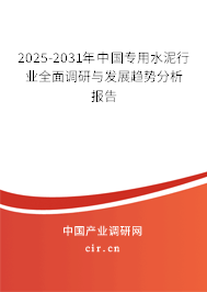 2025-2031年中國專用水泥行業全面調研與發展趨勢分析報告