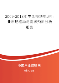 2009-2013年中國模塊電源行業市場格局與需求預測分析報告