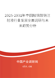 2025-2031年中國玻璃酸鈉注射液行業發展全面調研與未來趨勢分析