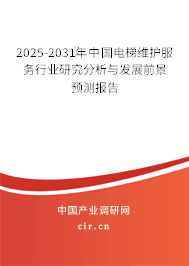 2025-2031年中國電梯維護服務行業研究分析與發展前景預測報告