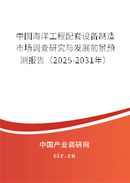 中國海洋工程配套設備制造市場調查研究與發展前景預測報告（2025-2031年）
