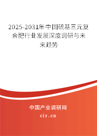 2025-2031年中國硫基三元復合肥行業發展深度調研與未來趨勢