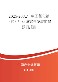 2025-2031年中國氯化鈉（鹽）行業研究與發展前景預測報告
