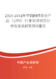 2025-2031年中國網絡安全產品（UTM）行業現狀研究分析及發展趨勢預測報告