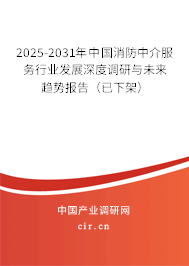 2025-2031年中國消防中介服務行業發展深度調研與未來趨勢報告（已下架）