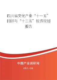 四川省文化產業“十一五”回顧與“十二五”投資規劃報告
