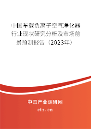 中國車載負離子空氣凈化器行業現狀研究分析及市場前景預測報告（2023年）