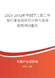 2025-2031年中國(guó)丁二酸二甲酯行業(yè)發(fā)展研究分析與發(fā)展趨勢(shì)預(yù)測(cè)報(bào)告
