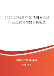 2025-2031年中國飛機發(fā)電機行業(yè)現(xiàn)狀與前景分析報告