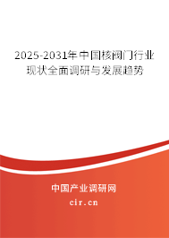 2025-2031年中國核閥門行業現狀全面調研與發展趨勢