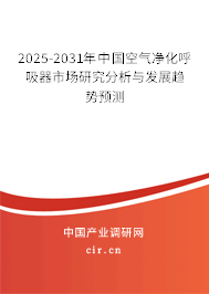 2025-2031年中國空氣凈化呼吸器市場研究分析與發展趨勢預測