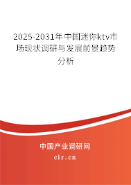 2025-2031年中國迷你ktv市場現狀調研與發展前景趨勢分析