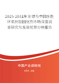 2024-2030年全球與中國水性環(huán)氧樹脂固化劑市場深度調(diào)查研究與發(fā)展前景分析報告