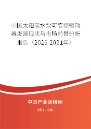 中國太陽能水泵可變頻驅動器發展現狀與市場前景分析報告（2025-2031年）