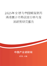 2025年全球與中國填強聚丙烯液面計市場調查分析與發展趨勢研究報告