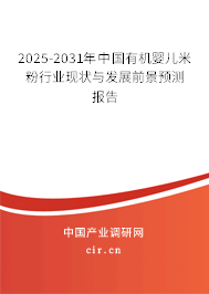 2025-2031年中國有機嬰兒米粉行業現狀與發展前景預測報告