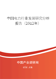 中國電力行業發展研究分析報告（2012年）