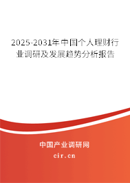 2025-2031年中國個人理財行業調研及發展趨勢分析報告