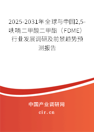 2025-2031年全球與中國2,5- 呋喃二甲酸二甲酯（FDME）行業發展調研及前景趨勢預測報告