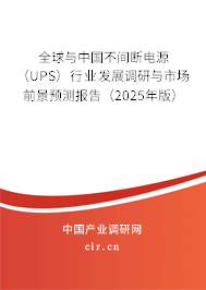 全球與中國不間斷電源（UPS）行業發展調研與市場前景預測報告（2025年版）