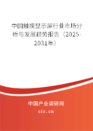 中國觸摸顯示屏行業市場分析與發展趨勢報告（2025-2031年）
