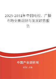 2025-2031年中國電視、廣播市場全面調研與發展趨勢報告