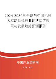 2024-2030年全球與中國機器人驅動系統行業現狀深度調研與發展趨勢預測報告